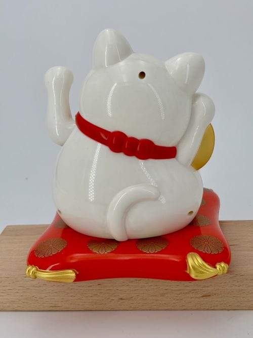 Chat porte bonheur à énergie solaire - 17 cm