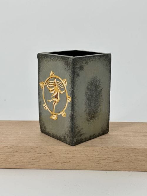 Pot à Crayon en bois Gris - Shiva - 11 cm