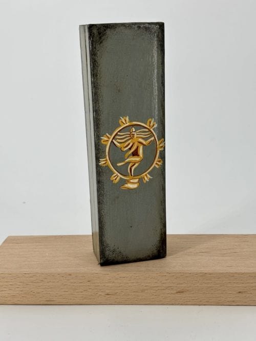 Boîte à crayon en bois Gris - Shiva - 20 cm