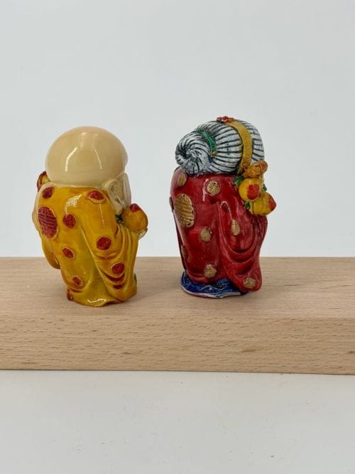 Sages chinois dieu Sau Shou 10cm en résine Santé et longévité Immortalité