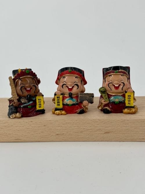 Trio de Figurines Traditionnelles Chinoises - 7 cm