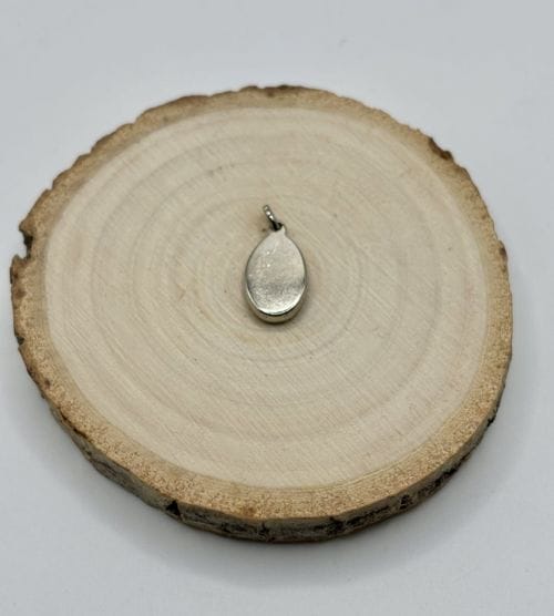 Médaille Ovale en Résine - Sainte Rita - Fond Bleu