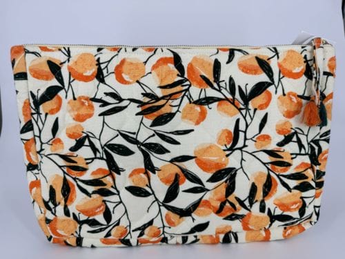 Housse Ordinateur INDIE 100% Coton - "La Vie est Belle" - Couleur Pêche Orange