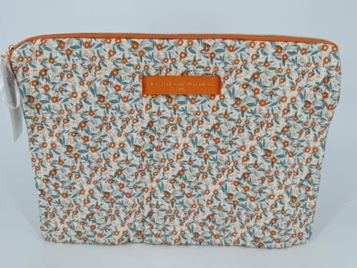 Housse Ordinateur matelassée 13 Pouces - La p'tite cachottière - Liberty 4 Orange