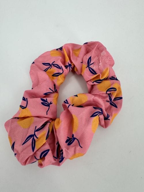 Chouchou Fleurs Soleil Jaunes et Bleues