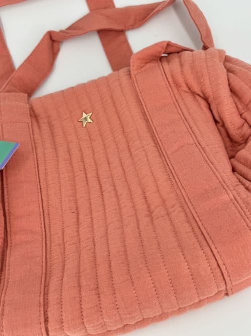 Sac Polochon / bowling Ciao Boum Stella Coton Couleur Pêche