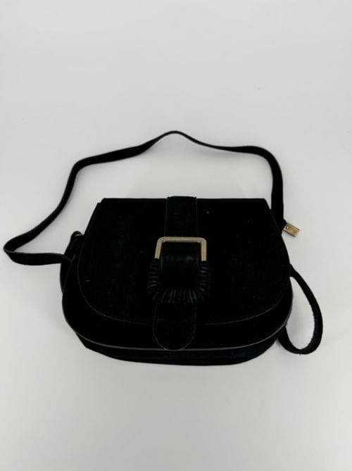 Sac à Mains Boucle Cuir - Geniune Leather - Borse in Pelle - Made in Italy - Couleur Noire