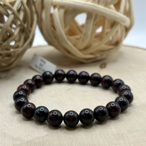 Bracelet boule 08mm oeil de fer AB