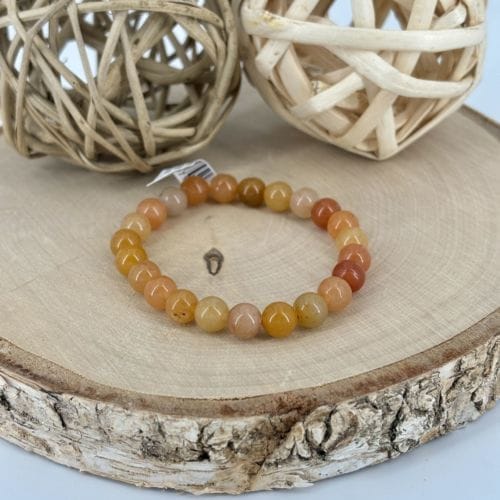Bracelet boule 08mm aventurine orange A+