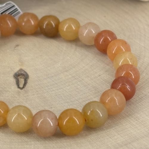 Bracelet boule 08mm aventurine orange A+