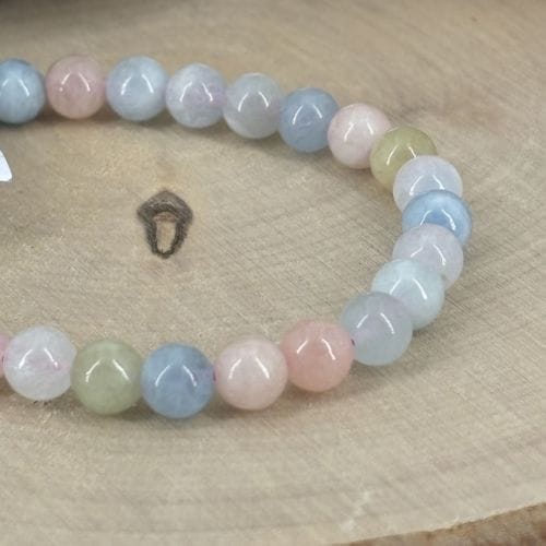 Bracelet boule 06mm béryls naturel A+