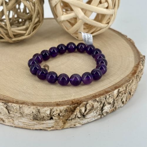 Bracelet Boule 10 mm Améthyste Uruguay A+