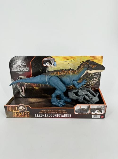 Jurassic World Dino Escape - Carcharodontosaurus bleu - Mega Destroyers - Mattel