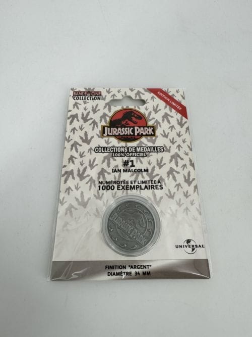 Jurassic Park Médaille de collection Ian Malcolm Silver - Limitée 1000 exemplaires