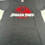 T-shirt Jurassic Park logo classique noir sans bordures sans bords Fruit of the Loom - Taille S