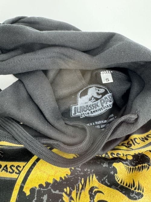 Sweat-shirt Jurassic World noir avec bande jaune Danger