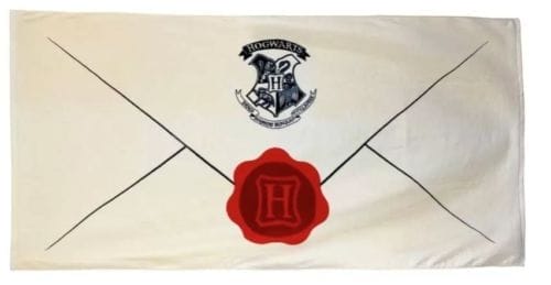 Harry Potter - Serviette de plage Lettre d'acceptation à Poudlard - 100% Coton