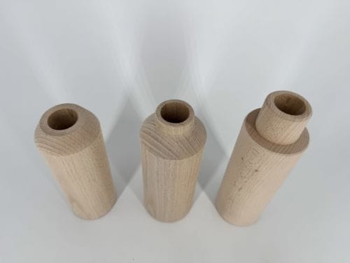 Trio de vases teintés noyer An So (Grand Modèle)