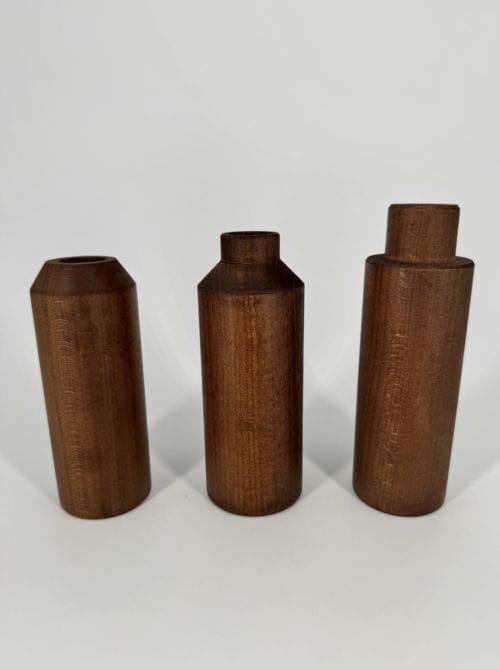 Trio de vases Bois de hêtre An So (Grand Modèle)