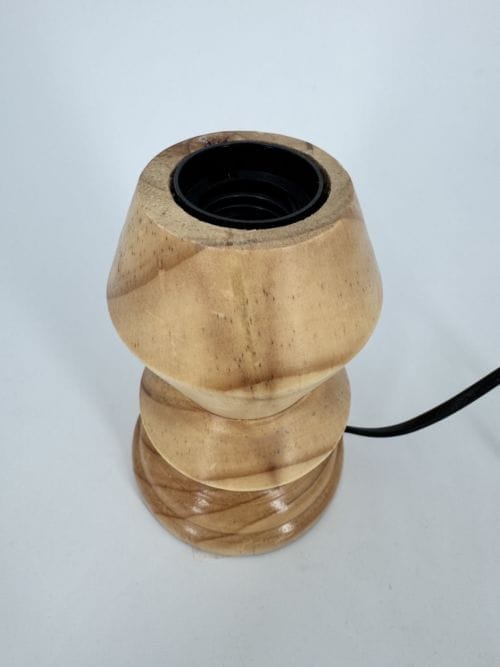 Lampe base Diabolo bois