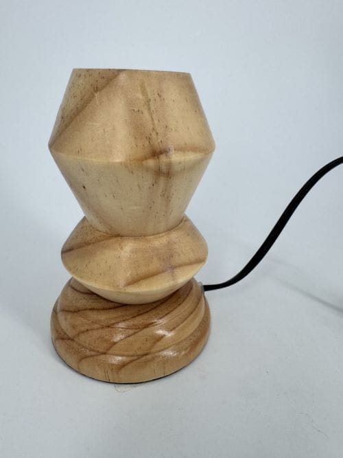Lampe base Diabolo bois
