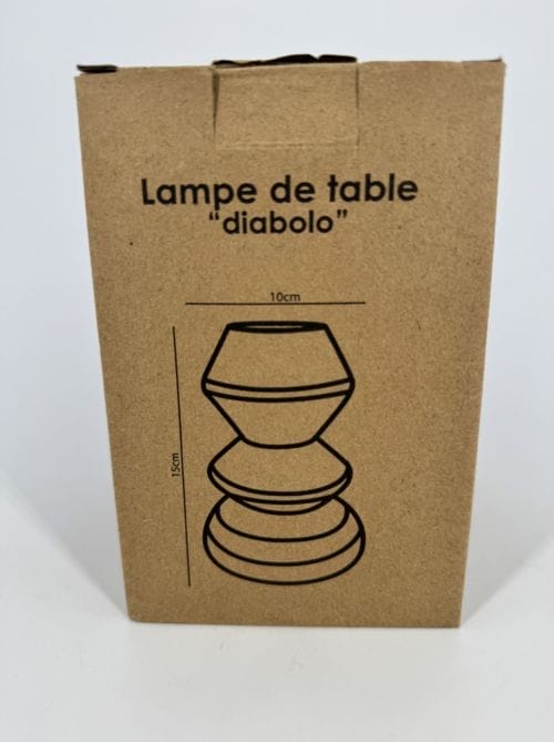 Lampe base Diabolo bois