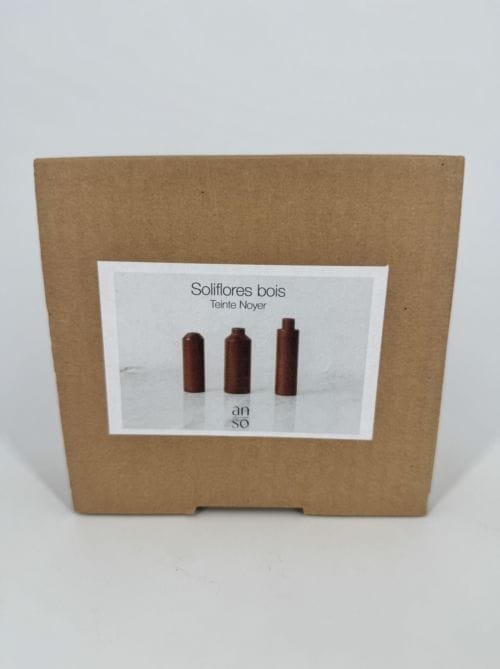 Trio de soliflores teintés noyer (petit modèle)