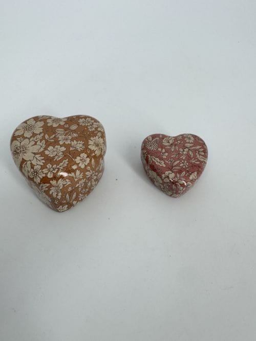 Boîte coeur en métal, 2 pcs - Ocre - Heather Fleurs