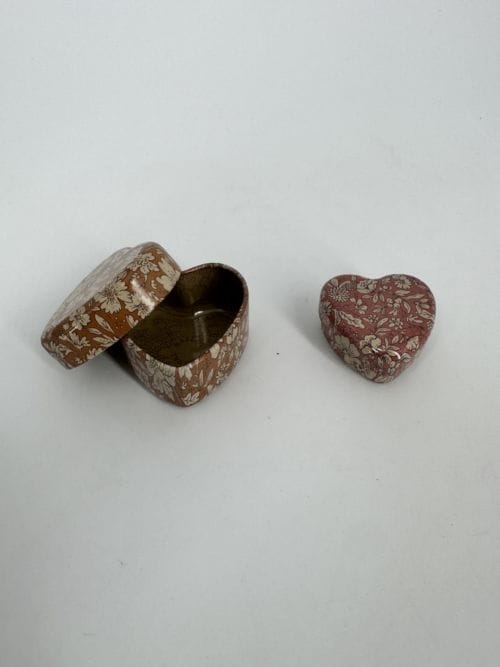 Boîte coeur en métal, 2 pcs - Ocre - Heather Fleurs