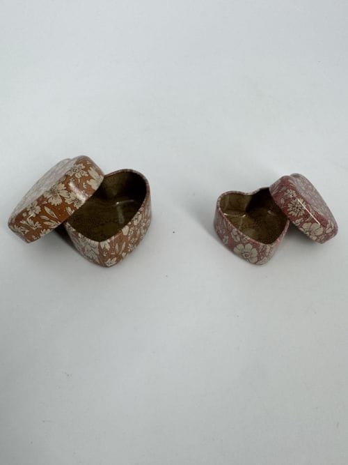Boîte coeur en métal, 2 pcs - Ocre - Heather Fleurs
