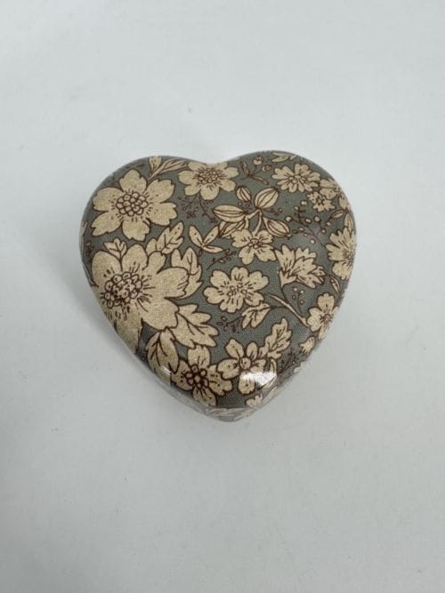 Boîte coeur en métal, 2 pcs - Bleu Gris - Heather Fleurs