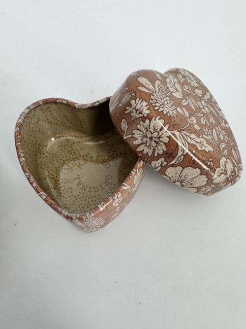 Boîte coeur en métal, 2 pcs - Bleu Gris - Heather Fleurs