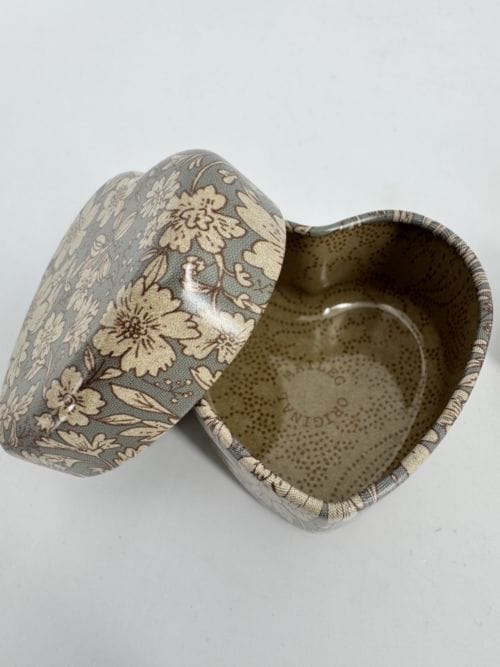 Boîte coeur en métal, 2 pcs - Bleu Gris - Heather Fleurs