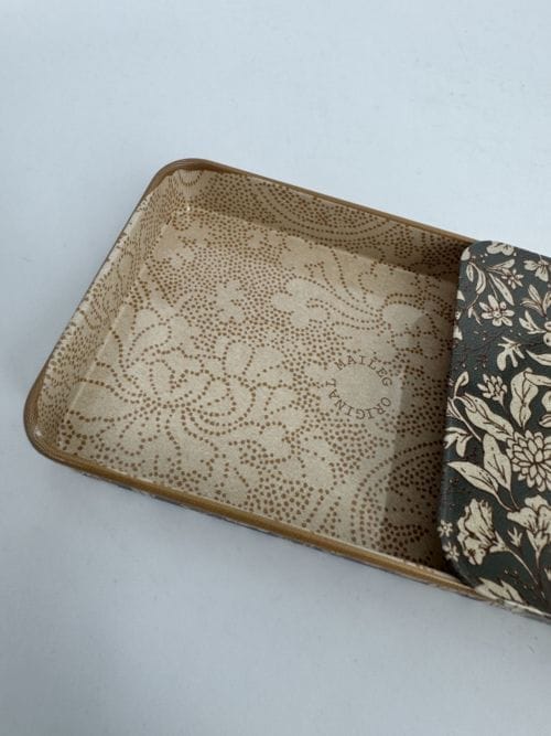 Boite en métal coulissante Bleu Gris - Heather Fleurs