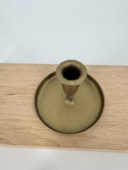 "Petit Bougeoir en Laiton Doré – Élégance et Charme Intemporel "