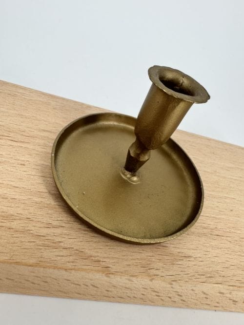 "Petit Bougeoir en Laiton Doré – Élégance et Charme Intemporel "