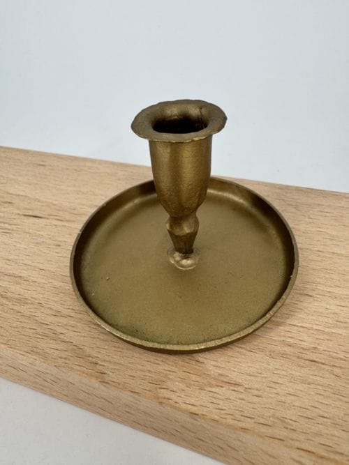 "Petit Bougeoir en Laiton Doré – Élégance et Charme Intemporel "