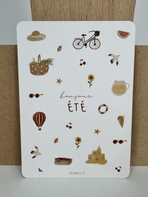 Carte Bonjour Eté par PapierPoetic