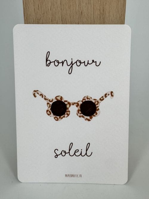 Carte Bonjour Soleil par PapierPoetic