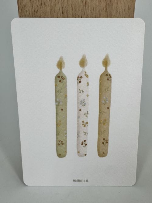 Carte Joyeux Anniversaire - Bougies - par PapierPoetic