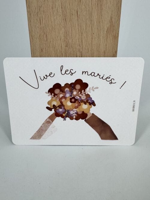 Carte Vive les Mariés par PapierPoetic