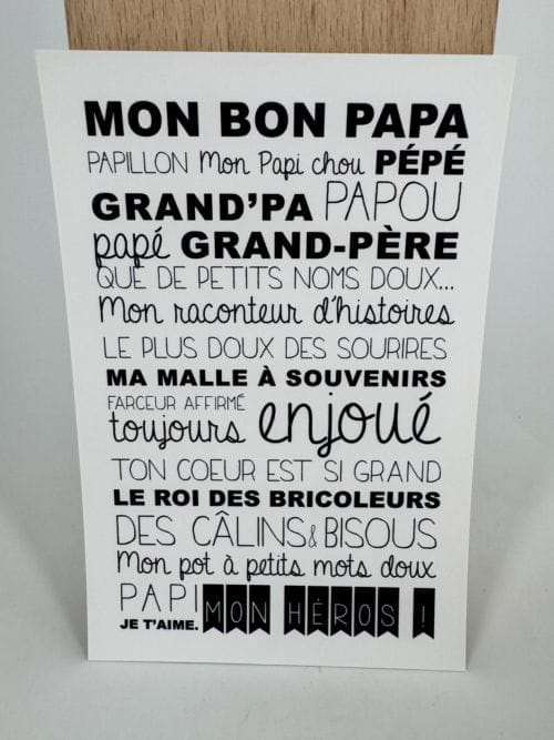 Carte – Mon Bon Papa - Suite Créative