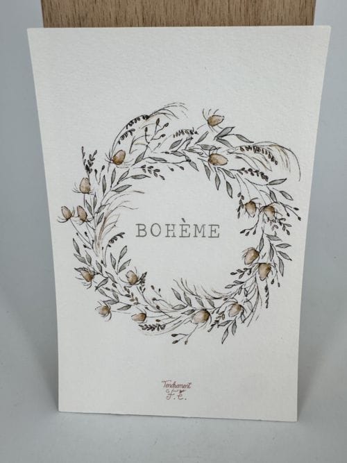 Carte Boheme - Tendrement Fé