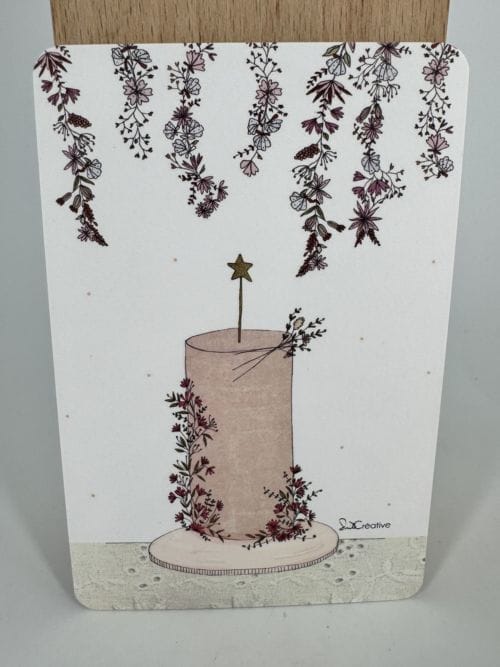 Carte Anniversaire Bougie étoile Illustrée - Suite Créative