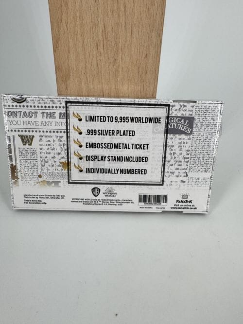 Harry Potter - Silver Plated Ticket - Quidditch World Cup Final