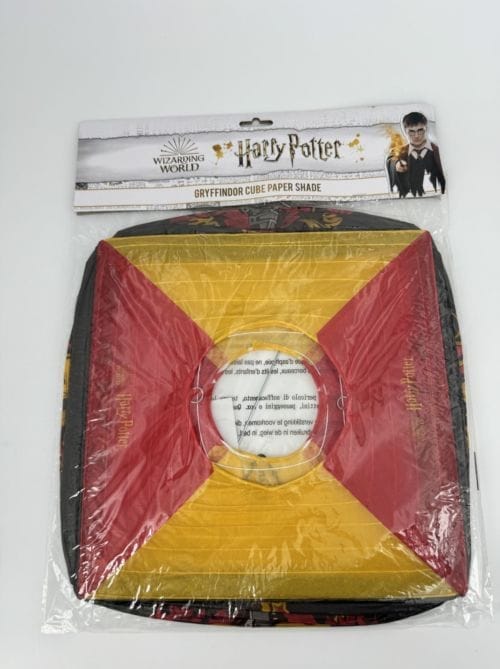 Harry Potter - Quidditch Cube Paper Shade - Abat-jour papier jaune et rouge