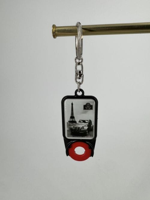 Portes-clés avec jeton Citroën 2CV Paris Tour Eiffel 1948