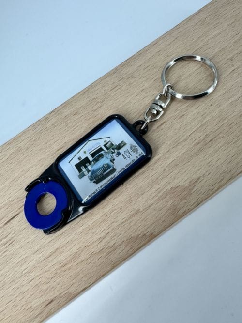 Portes-clés avec jeton Renault 4CV Garage du centre