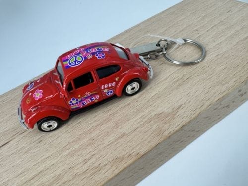Portes-clés Volkswagen Coccinelle rouge - Peace and Love