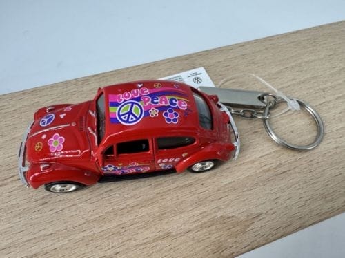 Portes-clés Volkswagen Coccinelle rouge - Peace and Love